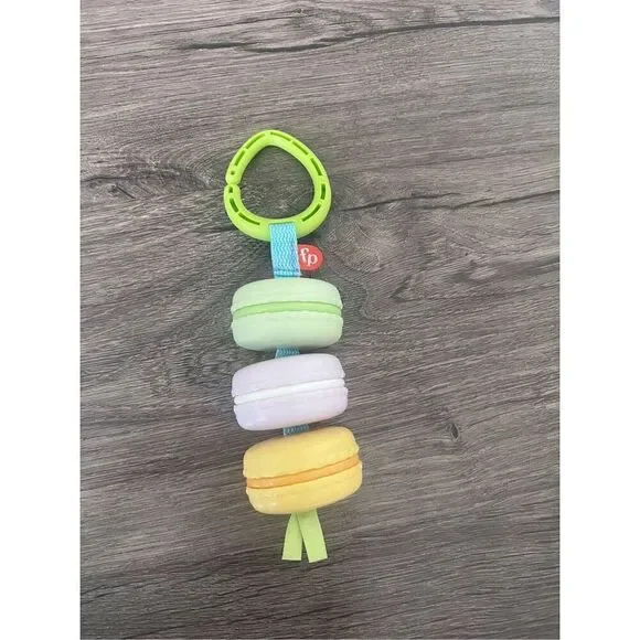 Fisher-Price Baby Toy My First Macaron Pretend Food Rattle Activity for Sensory - Picture 2 of 3